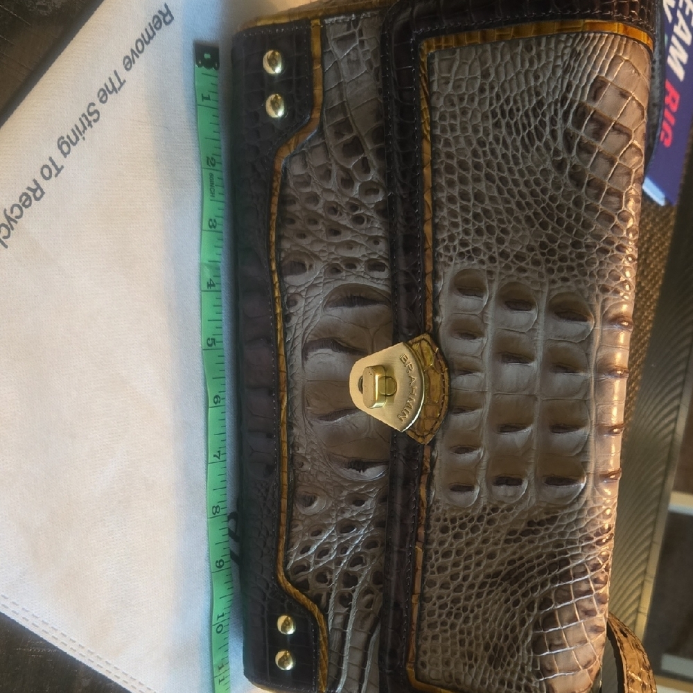 Brahmin Tan and Brown Embossed Leather Bag - Picture 17 of 17